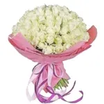 Букет из 101 белой розы россия (50 см)