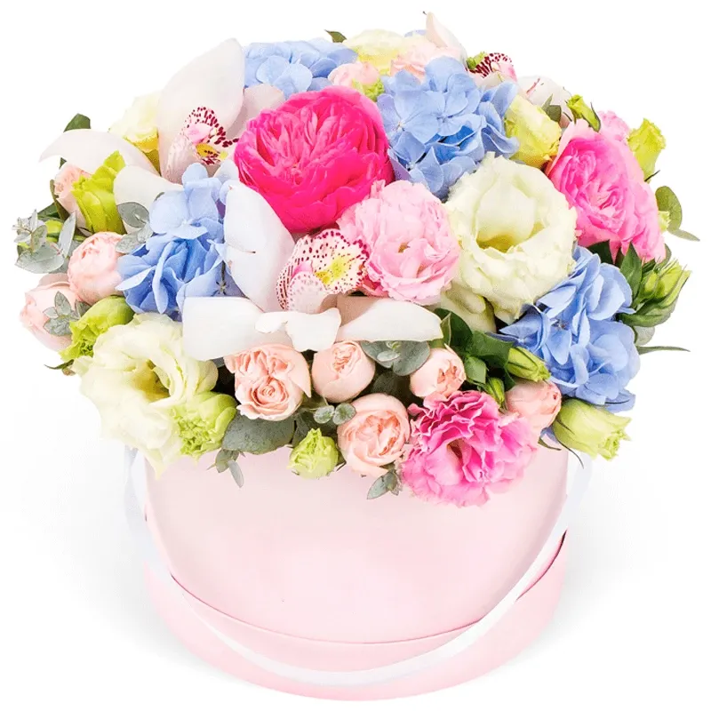 Цветы в коробке «Весенний праздник»